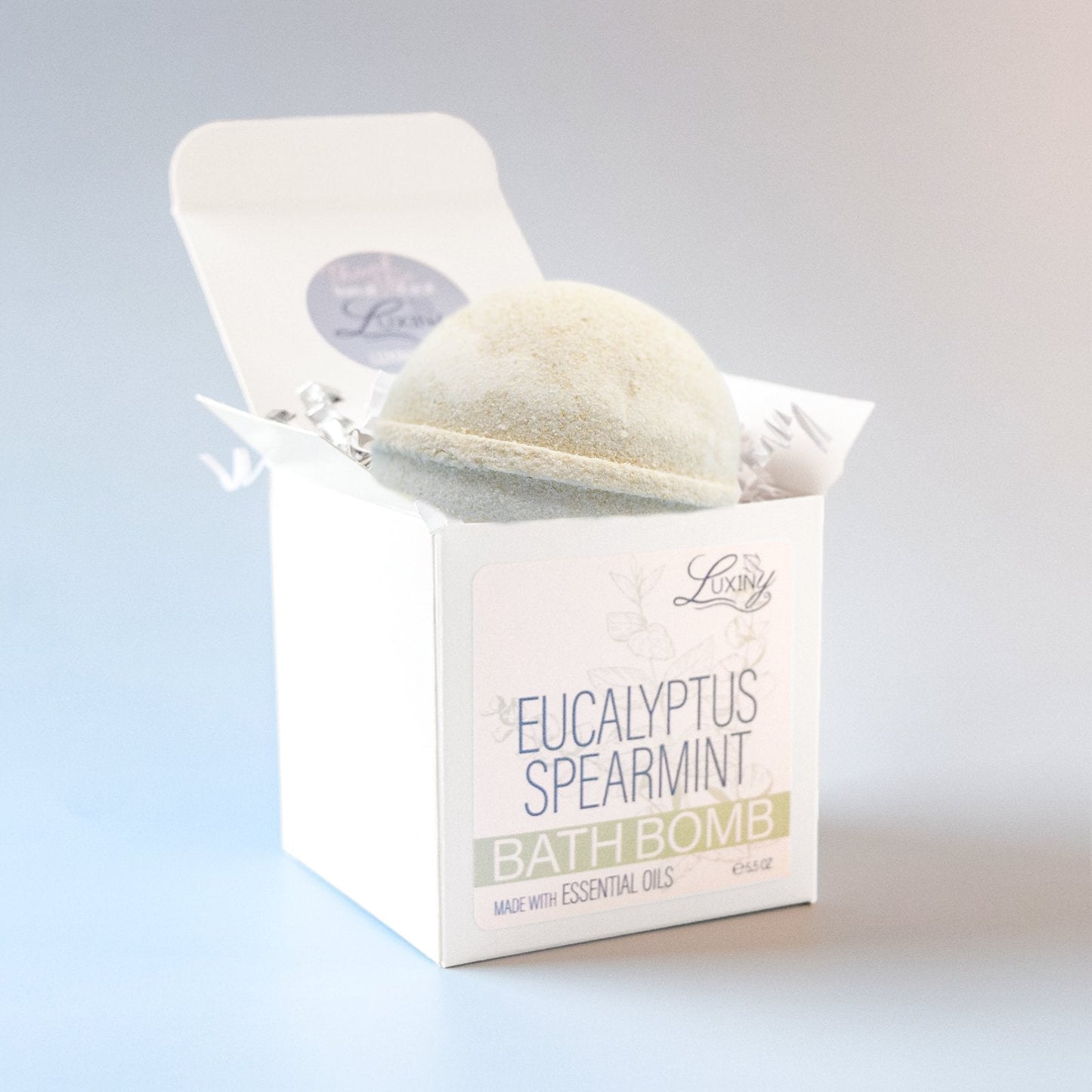 Bath Bomb | Eucalyptus Spearmint | Bath Bombs Made with Essential Oils | 2.5" Round