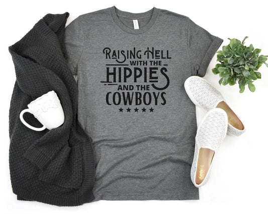 Raising Hell With Hippies & Cowboys Graphic Tee