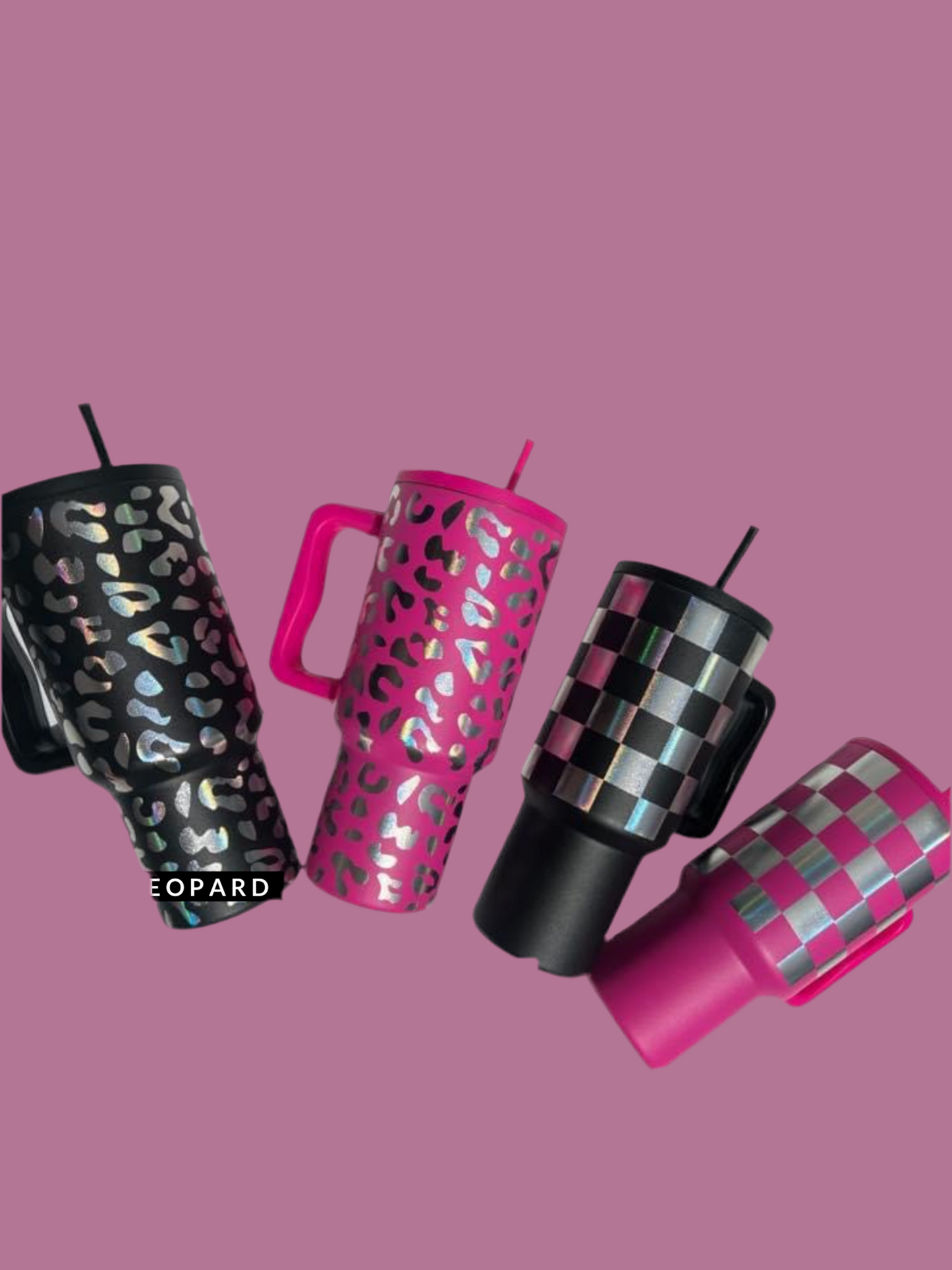 30 Oz Holographic Tumbler w/ Handle