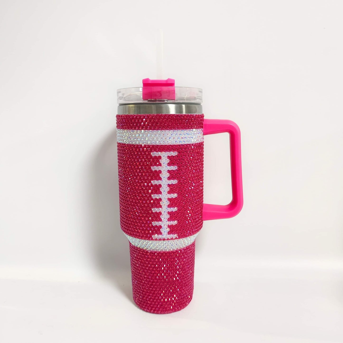 Bling Football Tumbler - 40oz Quencher
