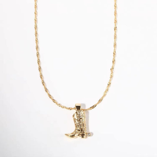 Cowboy boot necklace