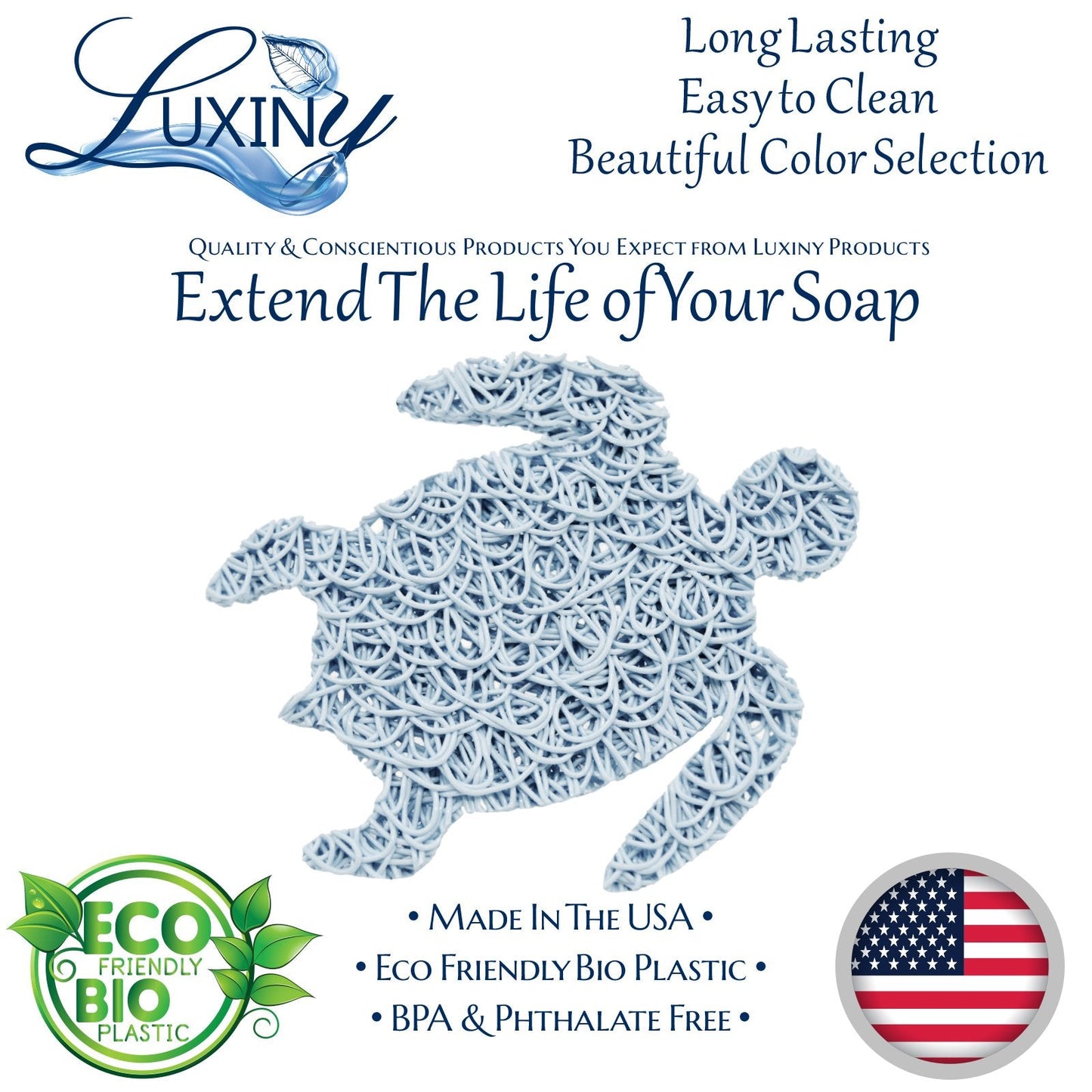 Soap Saver | Soap Rest | Soap Holder | Sky Blue Colored | Sea Turtle Soap Saver